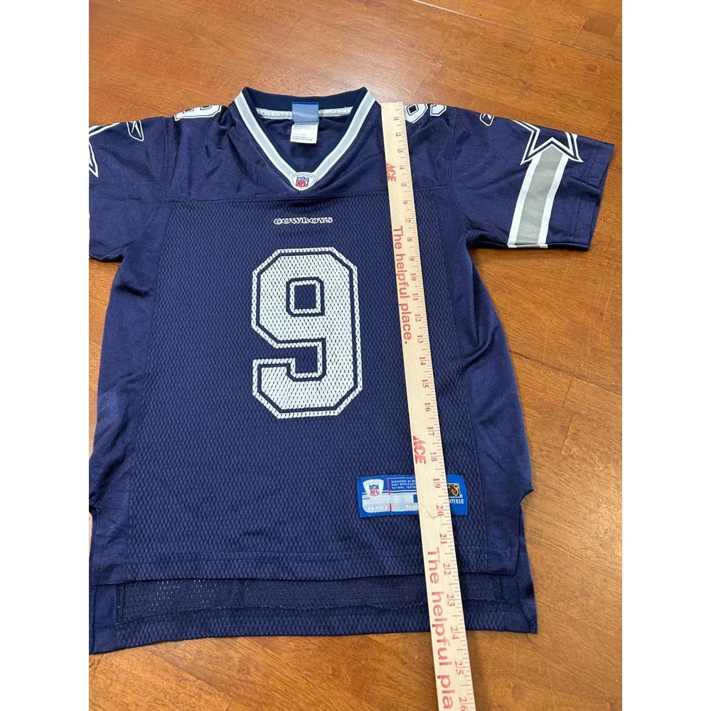Reebok Tony Romo Dallas Cowboys Jersey Youth M Navy Blue NFL Football #9